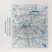 Puzzle Indianapolis Indiana USA Travel City Map (Horizontal)