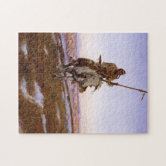 Puzzle Indien cri Charles M Russell Art amérindien (Horizontal)