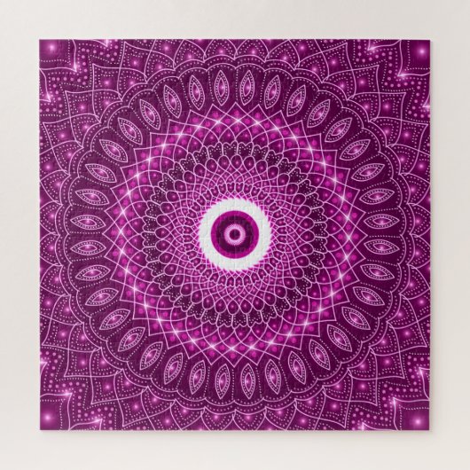 Puzzle Indien Mandala rose moderne élégant Yoga Boho Cute (Vertical)