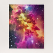 Puzzle Indigo Color Cosmic Nebula Space Event in Universe (Vertical)