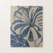 Puzzle Indigo Hibiscus (Vertical)