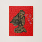 Puzzle Indonesi Shadow Puppet Hohoho Design sur toile rou (Vertical)