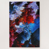Puzzle Inferno réfrigéré Bleu Rouge Art Abstrait contempo (Vertical)