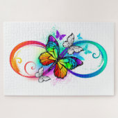 Puzzle Infini lumineux avec papillon arc-en-ciel (Horizontal)