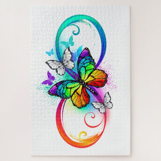 Puzzle Infini lumineux avec papillon arc-en-ciel (Vertical)
