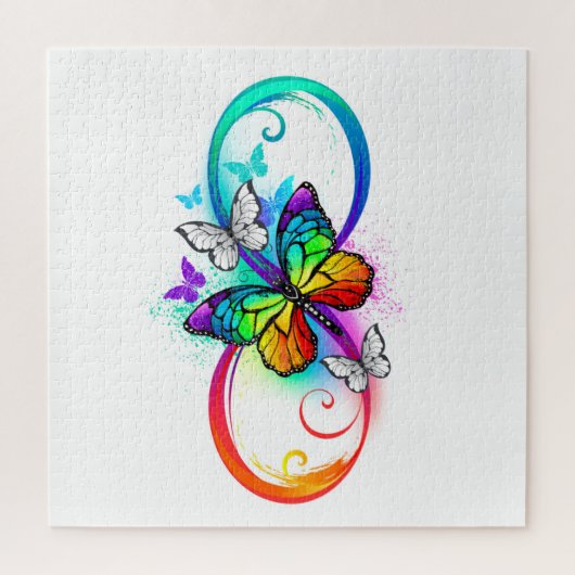 Puzzle Infini lumineux avec papillon arc-en-ciel (Vertical)