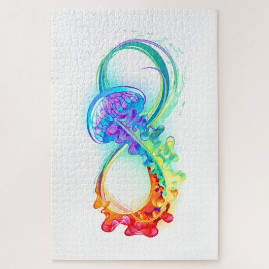 Puzzle Infinité avec la méduse arc-en-ciel (Vertical)