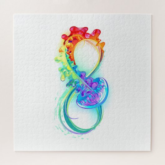 Puzzle Infinité avec la méduse arc-en-ciel (Horizontal)