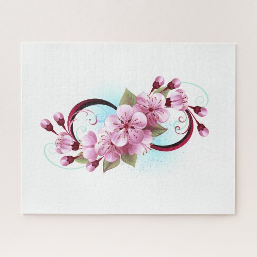 Puzzle Infinité avec les fleurs Sakura (Horizontal)