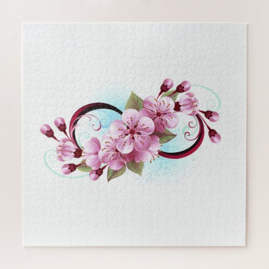 Puzzle Infinité avec les fleurs Sakura (Horizontal)