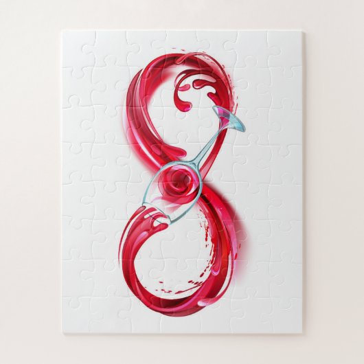 Puzzle Infinity with Red Wine (Vertical)