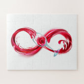 Puzzle Infinity with Red Wine (Horizontal)