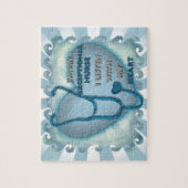 Puzzle infirmière exceptionnelle au coeur bleu (Vertical)