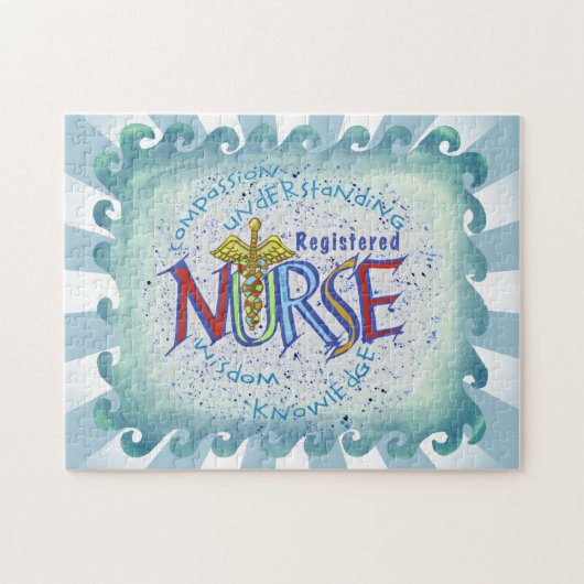 Puzzle Infirmière inscrite Motto (Horizontal)