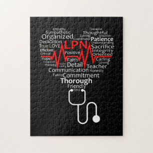 Puzzle Infirmière Love Heartbeat In Heart Nurse