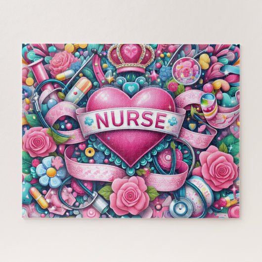 Puzzle Infirmière Royale Rose (Horizontal)