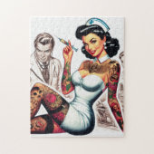 Puzzle Infirmière tatouée Pin-up (Vertical)