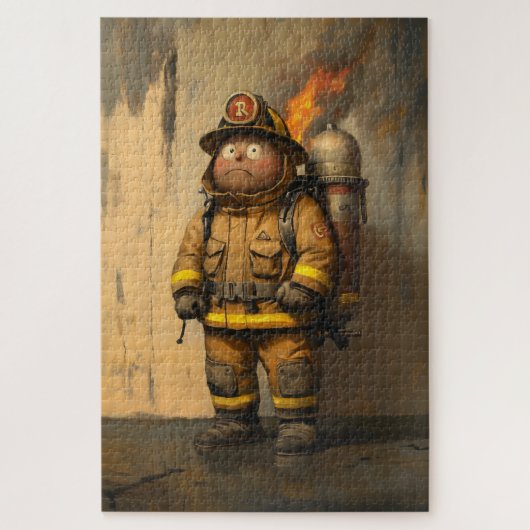 Puzzle Inquiétude des flammes : Le pompier écrasé (Vertical)