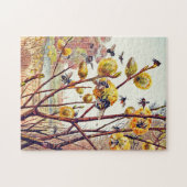 Puzzle Insectes d'abeilles vintages Fleur de printemps (Horizontal)