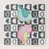 Puzzle Inséparables et coeurs mignons - Romantique - (Horizontal)