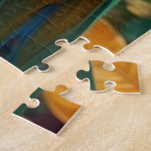 Puzzle Inséparables se câlinant sur une branche de la Sai (Côté)