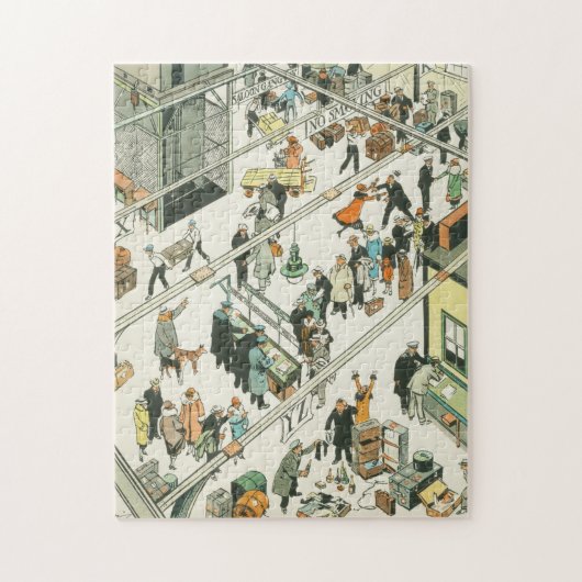 Puzzle Inspection douanière, dessin humoristique de Tony  (Vertical)