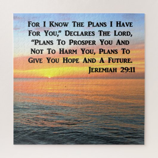 PUZZLE INSPIRANT JEREMIAH 29:11 SCELER (Vertical)