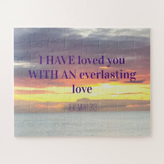 Puzzle Inspiration citations Bible Verse Christian Sunset (Horizontal)