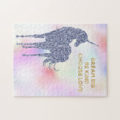 Puzzle Inspiration Parties scintillant violet licorne (Horizontal)