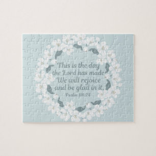 Puzzle Inspirationnel Psaume chrétien 118:24 Réjouissez-v