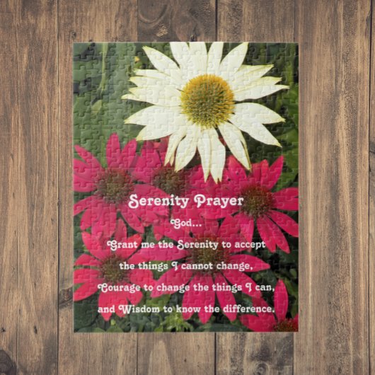 Puzzle Inspirationnel Serenity Prier Coneflowers Floral