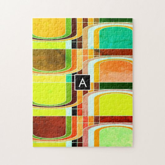 Puzzle Inspiré de funky rétro coloré (Vertical)