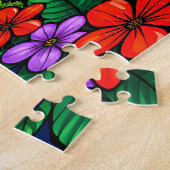 Puzzle inspiré de vitraux tropicaux (Côté)