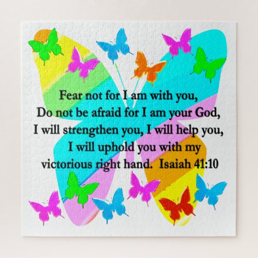 PUZZLE INSPIRING ISAIAH 41:10 BIBLE VERSE DESIGN (Vertical)
