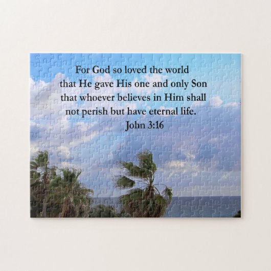 PUZZLE INSPIRING JOHN 3:16 PHOTO (Horizontal)