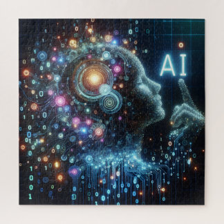 Puzzle Intelligence artificielle, Illustration conceptuel
