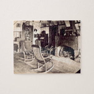 Puzzle Intérieur d'une cabane en bois américaine, c.1880s