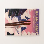 Puzzle Interlaken Suisse poster voyage ski. (Horizontal)