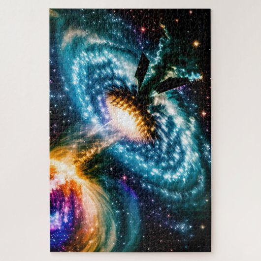 Puzzle Interpolation d'orbite brisée galactique avec dime (Vertical)