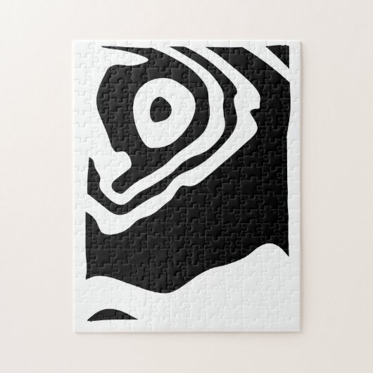 Puzzle Into Deep : Abstrait noir & blanc (Vertical)