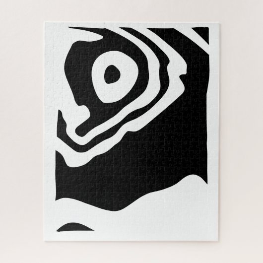 Puzzle Into Deep : Abstrait noir & blanc (Vertical)