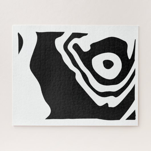 Puzzle Into Deep : Abstrait noir & blanc (Horizontal)