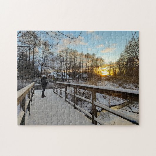 Puzzle “Invierno en Bispingen" Legpuzzel (Horizontaal)