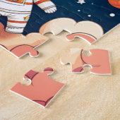 Puzzle Invitation Anniversaire Carte astronaute garçon (Côté)