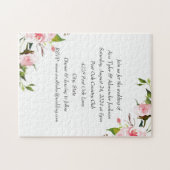 Puzzle Invitations de mariage floral (Horizontal)