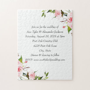 Puzzle Invitations de mariage floral