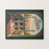 Puzzle Iran Skyline Illustration Travel Art Vintage (Horizontal)