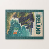 Puzzle Ireland Cliffs of Moher Illustration Travel Art (Horizontal)