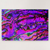 Puzzle Iridescente Métallique Marbré Bleu Vert Violet Ros (Horizontal)