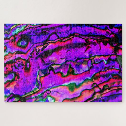 Puzzle Iridescente Métallique Marbré Bleu Vert Violet Ros (Horizontal)